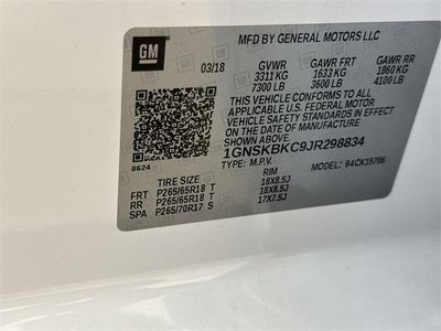 2018 Chevrolet Tahoe Base