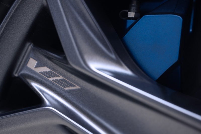 Close-up of the 2026 OPTIQ-V Brembo Performance Front Brakes | Spence Cadillac in Thomasville GA